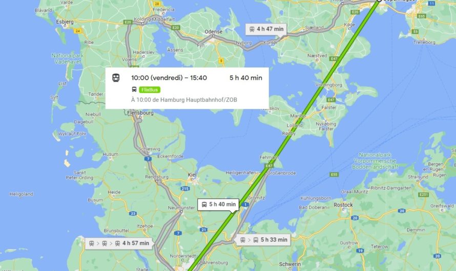 Vendredi 1er juillet – En route pour Copenhague – Bus et Ferry